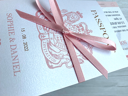 Our Passports are printed on high quality pearlescent card
